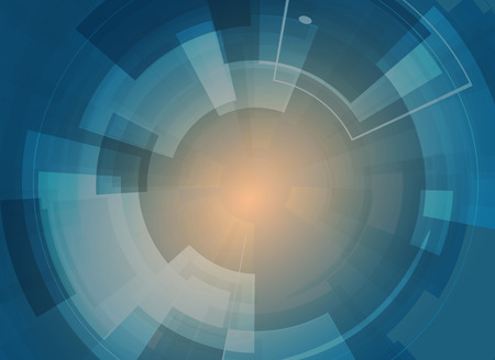 Abstract tech background. Futuristic interface. Vector illustration with many geometric shape.のイラスト素材