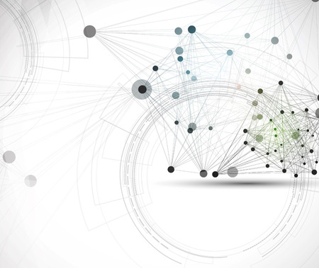 Abstract tech background. Futuristic interface. Vector illustration with many geometric shape.のイラスト素材