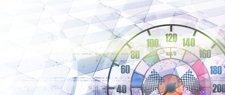 Racing square background, vector abstraction in racing car trackのイラスト素材