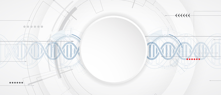 DNA Abstract icon and element collection. Futuristic technology interface. Vector formatのイラスト素材
