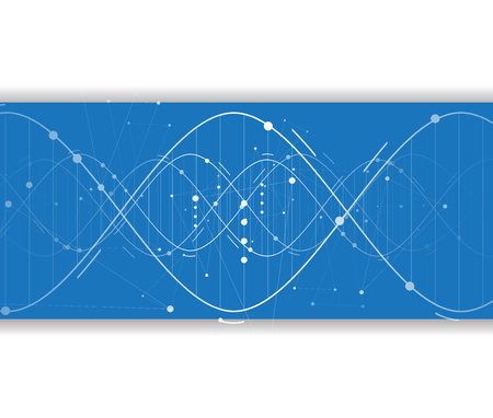 dna and medical and technology background. futuristic molecule structure presentation. for business solutionのイラスト素材