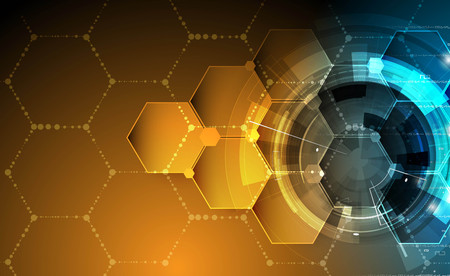 dna and medical and technology background. futuristic molecule structure presentation. for business solutionのイラスト素材