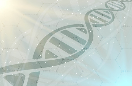 dna and medical and technology background. futuristic molecule structure presentation. for business solutionのイラスト素材