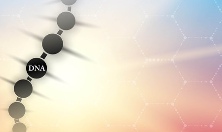 dna and medical and technology background. futuristic molecule structure presentation. for business solutionのイラスト素材