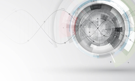 dna and medical and technology background. futuristic molecule structure presentation. for business solutionのイラスト素材