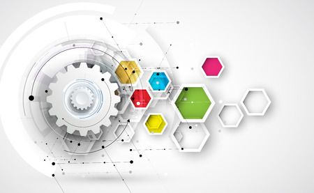 Digital technology world. Business virtual conceptのイラスト素材