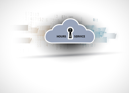 Modern cloud technology. Integrated digital web concept backgroundのイラスト素材