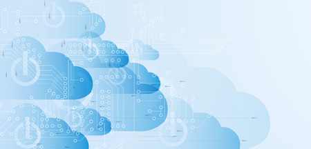 Modern cloud technology. Integrated digital web concept backgroundのイラスト素材