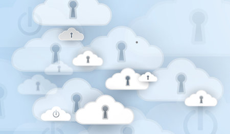 Modern cloud technology. Integrated digital web concept background