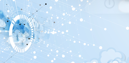 Modern cloud technology. Integrated digital web concept backgroundのイラスト素材