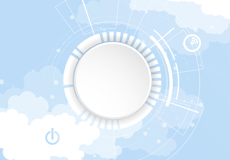 Modern cloud technology. Integrated digital web concept backgroundのイラスト素材
