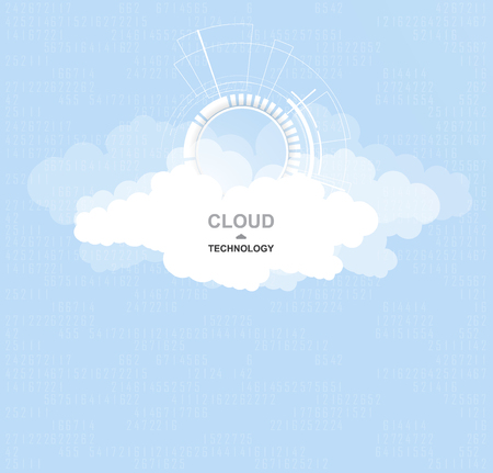 Modern cloud technology. Integrated digital web concept backgroundのイラスト素材