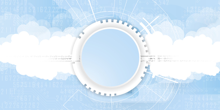 Modern cloud technology. Integrated digital web concept backgroundのイラスト素材