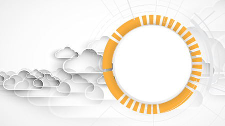 Modern cloud technology. Integrated digital web concept backgroundのイラスト素材