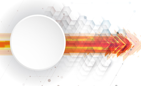 Flow of arrows. Imagination of business or technology process. Vector futuristic  background with great idea for presentationのイラスト素材