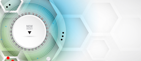 Abstract hexagon background. Technology polygonal design. Digital futuristic minimalism. Vectorのイラスト素材