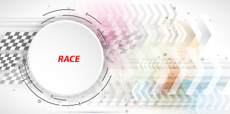 Racing square background, vector abstraction in car trackのイラスト素材