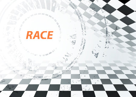 Racing square background, vector abstraction in car trackのイラスト素材