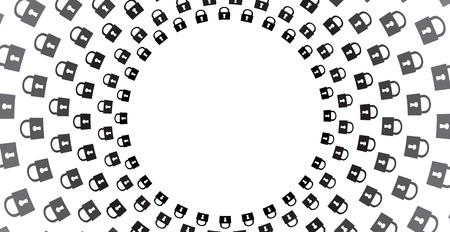 Technology security concept. Modern safety digital background. Protection systemのイラスト素材