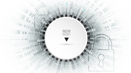Technology security concept. Modern safety digital background. Protection systemのイラスト素材