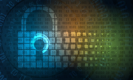Technology security concept. Modern safety digital background. Protection systemのイラスト素材