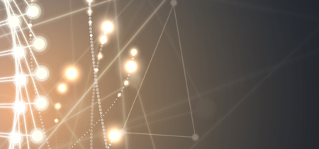 dna and medical and technology background. futuristic molecule structure presentation. for business solutionのイラスト素材