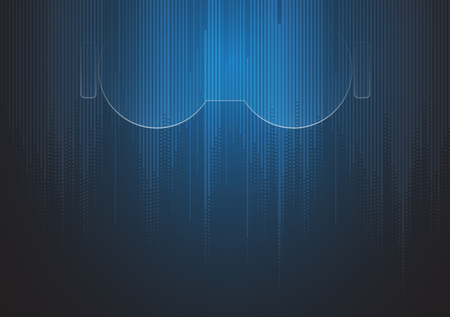 virtual reality in life future technology abstract backgroundのイラスト素材