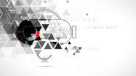 virtual reality in life future technology abstract backgroundのイラスト素材
