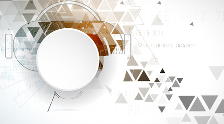 virtual reality in life future technology abstract backgroundのイラスト素材