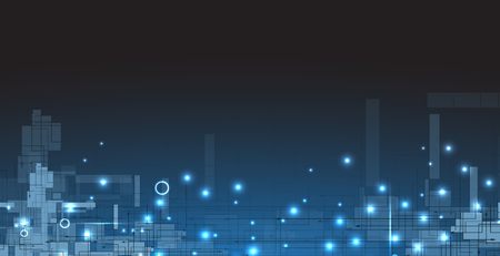 Abstract Artificial intelligence. Technology web background. Virtual conceptのイラスト素材