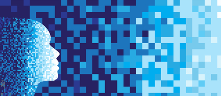 Abstract artificial intelligence technology concept web background.のイラスト素材