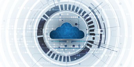 Modern cloud technology. Integrated digital web concept backgroundのイラスト素材