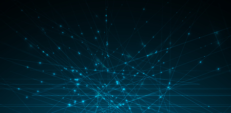 Neural network concept. Connected cells with links. High technology process. Abstract backgroundのイラスト素材