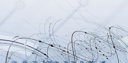 DNA and medical and technology background.のイラスト素材