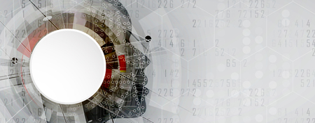 Abstract Artificial intelligence. Technology web background. Virtual conceptのイラスト素材