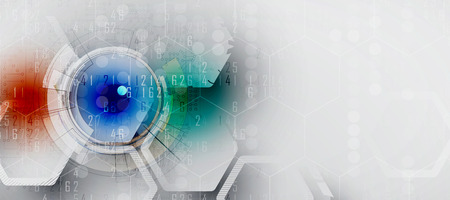 Abstract Artificial intelligence. Technology web background. Virtual conceptのイラスト素材