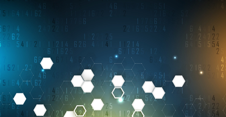 Abstract hexagon background. Technology polygonal design. Digital futuristic minimalism. Vectorのイラスト素材