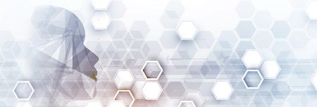 Abstract Artificial intelligence. Technology web background. Virtual concept