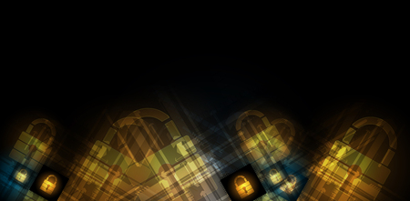 Technology security concept. Modern safety digital background. Protection systemのイラスト素材