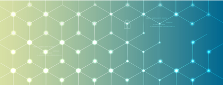 Neural network concept. Connected cells with links. High technology process. Abstract backgroundのイラスト素材