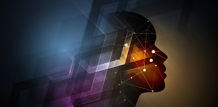 abstract futuristic fade computer technology business backgroundのイラスト素材