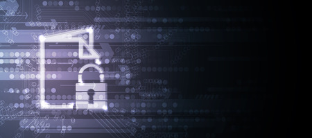 Cybersecurity and information or network protection. Future cyber technology web services for business and internet projectのイラスト素材