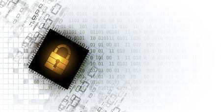 Cybersecurity and information or network protection. Future cyber technology web services for business and internet projectのイラスト素材