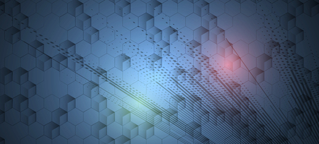 Neural network concept. Connected cells with links. High technology process. Abstract futuristic backgroundのイラスト素材