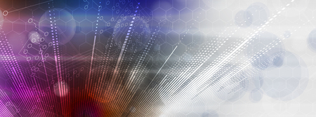 Neural network concept. Connected cells with links. High technology process. Abstract futuristic backgroundのイラスト素材