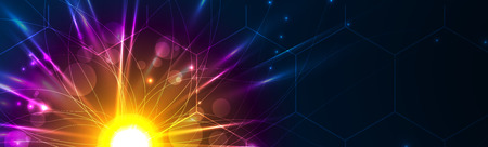 Conceptual technology illustration of artificial intelligence. Abstract futuristic backgroundのイラスト素材