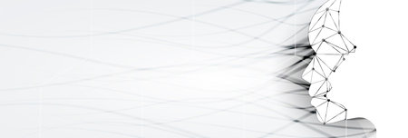 Conceptual technology illustration of artificial intelligence. Abstract futuristic background