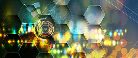 Digital futuristic minimalism.