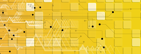 Abstract tech background. Futuristic technology interface with geometric shapesのイラスト素材