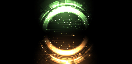 Cybersecurity and information or network protection. Future cyber technology web services for business and internet projectのイラスト素材
